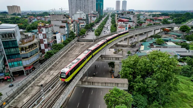 Đường sắt đô thị Nhổn - ga Hà Nội hoàn thành thi công đoạn trên cao - Ảnh 2.