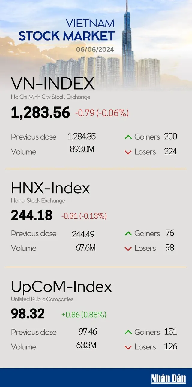 Infographic: VN-Index falls 0.06% on June 6 - Ảnh 1.