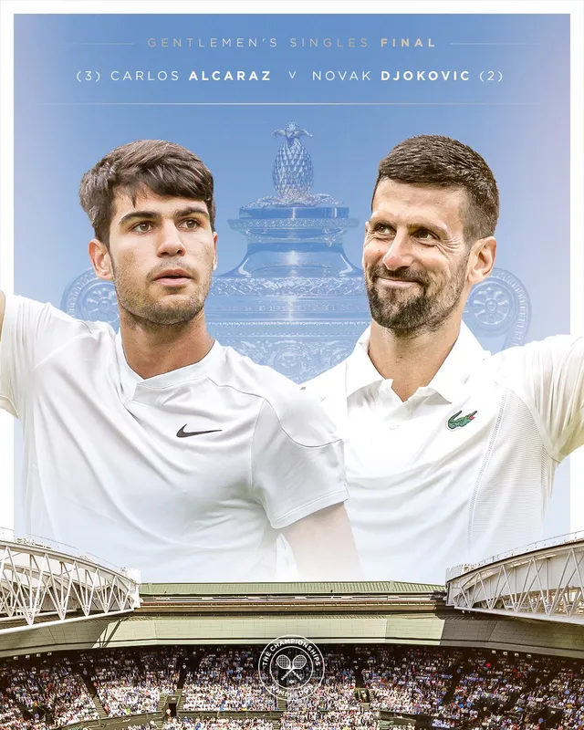 Novak Djokovic gặp Carlos Alcaraz tại chung kết Wimbledon 2024 - Ảnh 1.