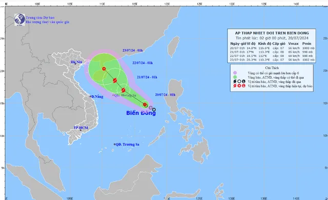 Áp thấp nhiệt đới giật cấp 9 có thể mạnh lên thành bão - Ảnh 1.