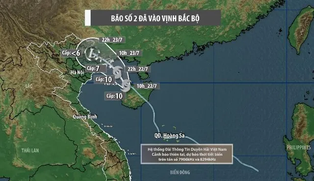 Bão số 2 khả năng đi vào đất liền Quảng Ninh - Hải Phòng - Ảnh 1.