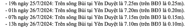 Hà Nội: 1 người mất tích do lũ cuốn trên sông Bùi  - Ảnh 2.