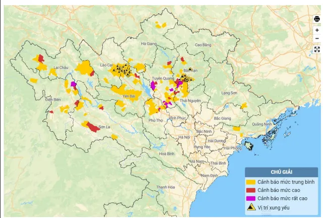 Cảnh báo lũ quét, sạt lở đất do mưa lũ khu vực các tỉnh Bắc Bộ - Ảnh 1.