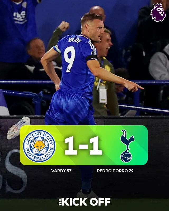 Ngoại hạng Anh: Vardy tỏa sáng, Leicester cầm hòa Tottenham - Ảnh 1.