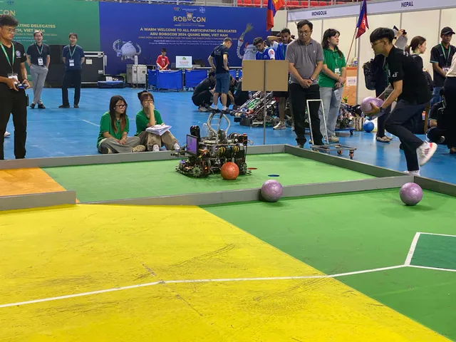 ABU Robocon 2024: Sôi nổi không khí tại buổi thử sân - Ảnh 13.