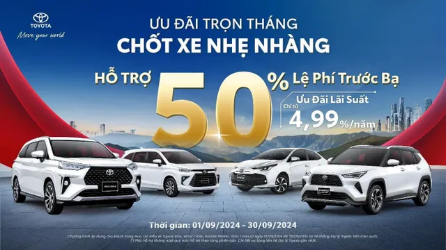 Bốn mẫu xe nhận ưu đãi mạnh tay từ Toyota Việt Nam và các Đại lý trong tháng 9 - Ảnh 1.