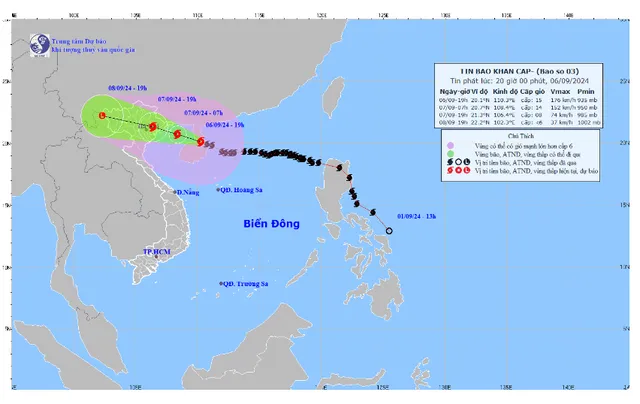 CẬP NHẬT:  Siêu bão số 3 sẽ vào Vịnh Bắc Bộ đêm nay (6/9)- Ảnh 1.