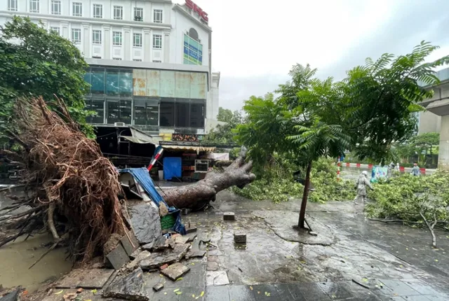 Hà Nội mưa to, gió lớn, nhiều người không thể về nhà - Ảnh 2.