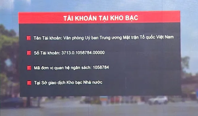 Nhiều trang giả mạo MTTQ Việt Nam để huy động tiền ủng hộ đồng bào bị bão lũ