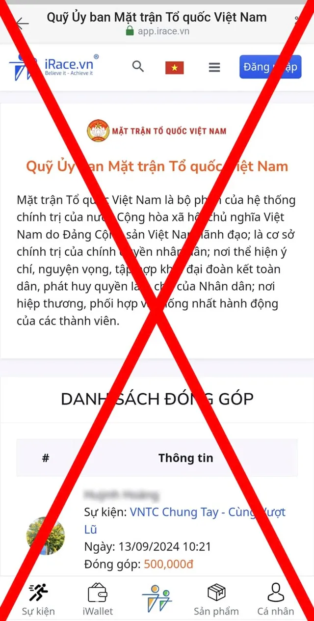 Không chuyển tiền vào tài khoản giả mạo MTTQ Việt Nam để ủng hộ đồng bào thiệt hại do bão số 3 - Ảnh 1.