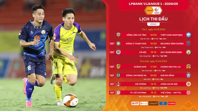 Lịch thi đấu và trực tiếp vòng 1 V.League 2024/ 2025: Tâm điểm CLB Hà Nội vs Quy Nhơn Bình Định   - Ảnh 1.