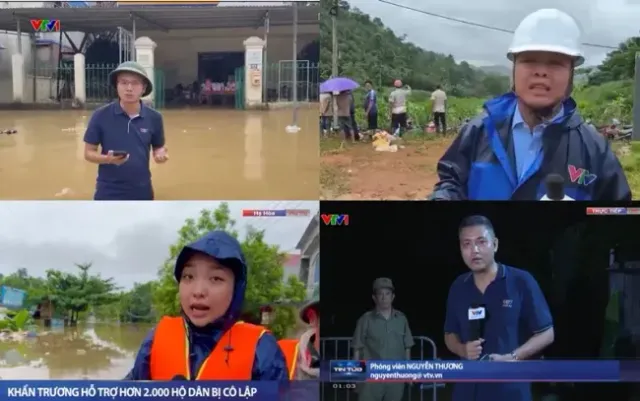 VTV journalists Dedication and Efforts   Amid Storms and Floods - Ảnh 1.