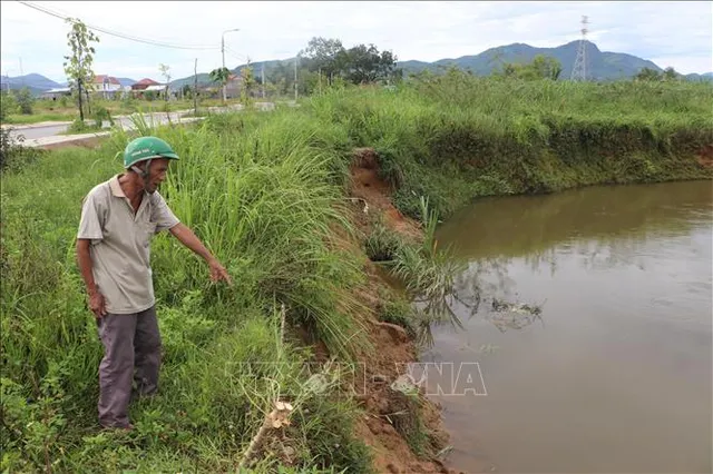 Quảng Ngãi: Xuất hiện nhiều điểm sạt lở bờ sông Phước Giang - Ảnh 1.