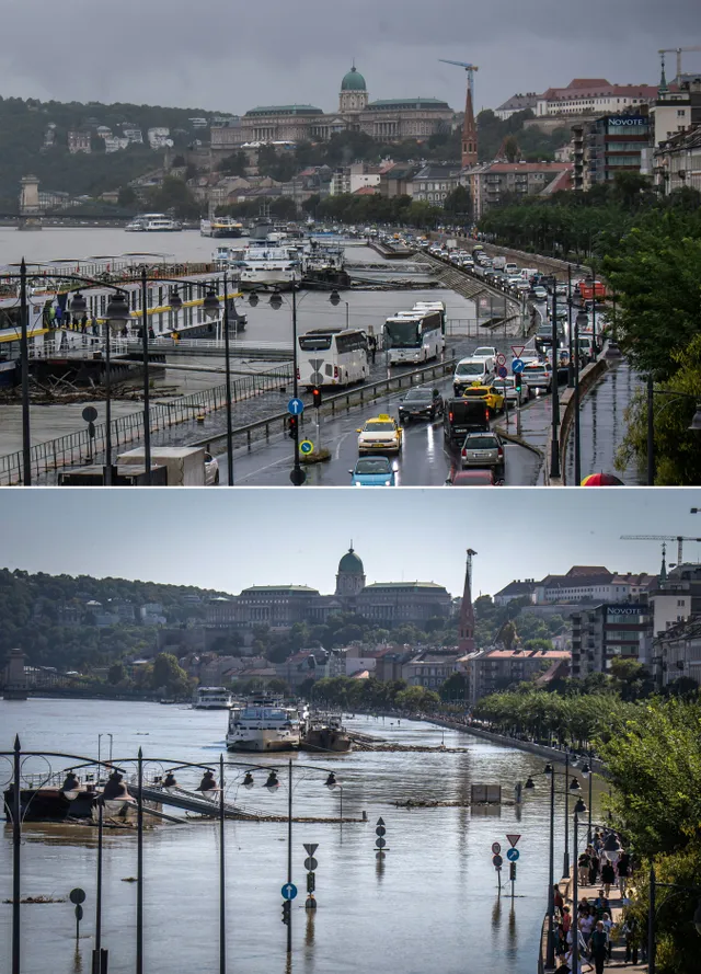 Mực nước sông Danube của Hungary dâng cao kỷ lục sau bão Boris  - Ảnh 1.