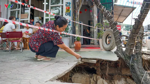 Hố sụt sâu gây mất an toàn giao thông tại thành phố Tuyên Quang - Ảnh 8.