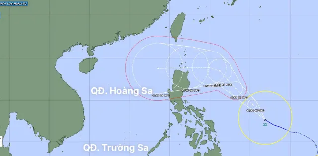 Bão Yinxing mới xuất hiện ngoài khơi Philippines, khả năng sẽ vào Biển Đông - Ảnh 1.