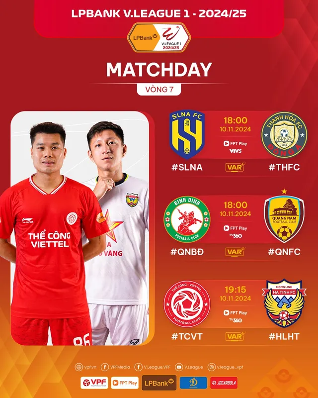 Lịch thi đấu và trực tiếp V.League hôm nay (10/11) | Sông Lam Nghệ An đối đầu Đông Á Thanh Hóa - Ảnh 1.