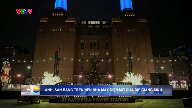 Anh: Sân băng trên nền nhà máy điện mở cửa dịp Giáng sinh