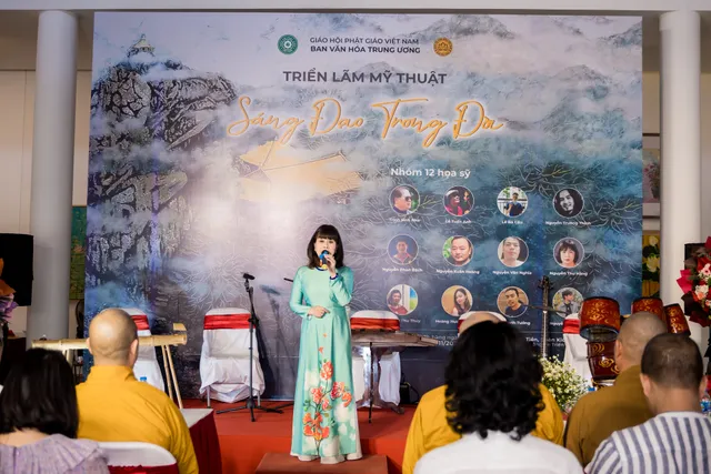 Triển lãm các tác phẩm hội họa hướng tới Đại lễ Phật Đản Vesak 2025 - Ảnh 1.