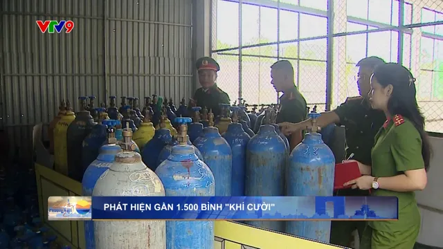 Phát hiện thu giữ gần 1.500 bình "khí cười"