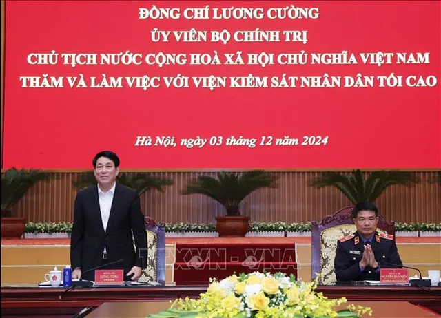 Chủ tịch nước Lương Cường làm việc với Viện Kiểm sát Nhân dân tối cao - Ảnh 2.