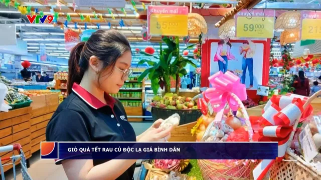 Giỏ quà Tết rau củ độc lạ, giá chỉ từ 31.500 đồng