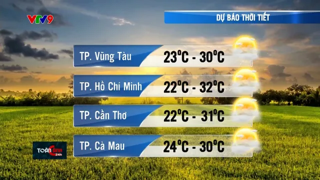 Dự báo thời tiết tối (05/01/2025)