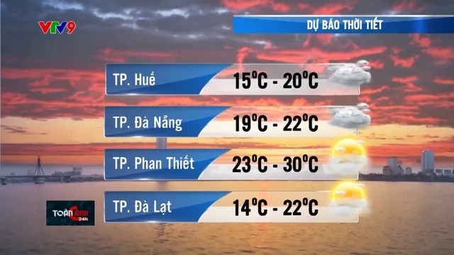 Dự báo thời tiết tối (17/01/2025)