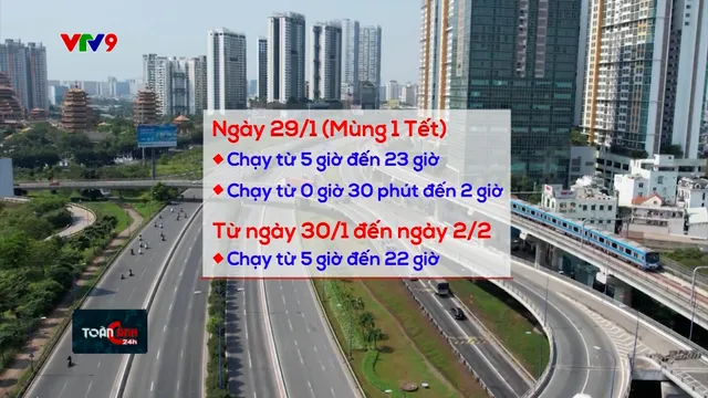 Metro Bến Thành - Suối Tiên sẽ chở khách xuyên đêm giao thừa