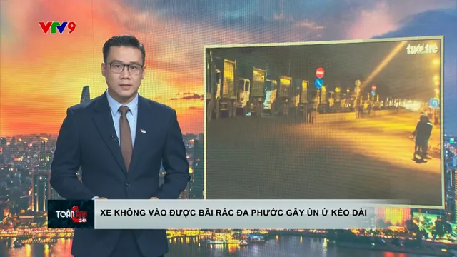 Xe rác không vào được bãi rác gây ùn ứ kéo dài