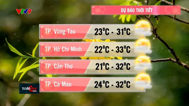 Dự báo thời tiết tối (31/01/2025)