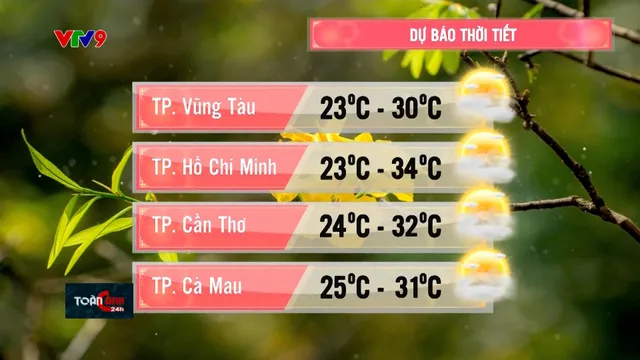 Dự báo thời tiết tối (02/02/2025)