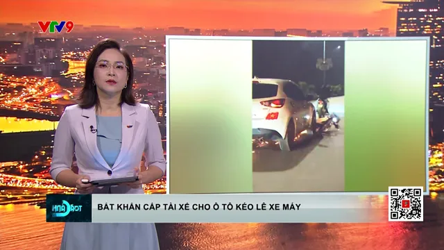 Bắt khẩn cấp tài xế kéo lê xe máy