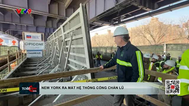 New York ra mắt hệ thống cổng chắn lũ lụt