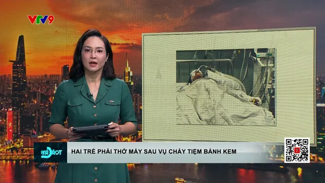 Hai trẻ phải thở máy sau vụ cháy tiệm bánh kem