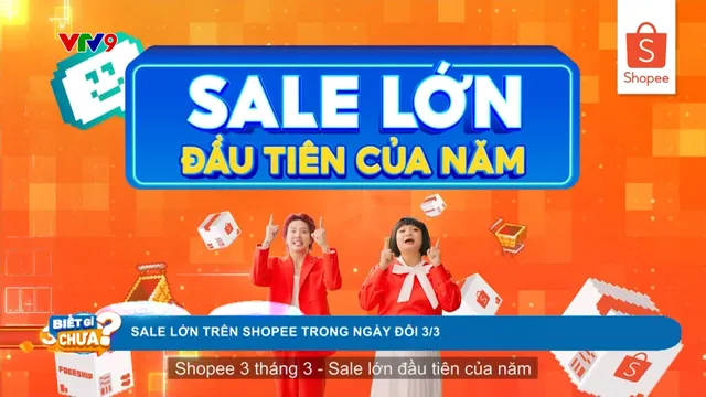 Sale lớn trên shopee trong ngày đôi 3/3