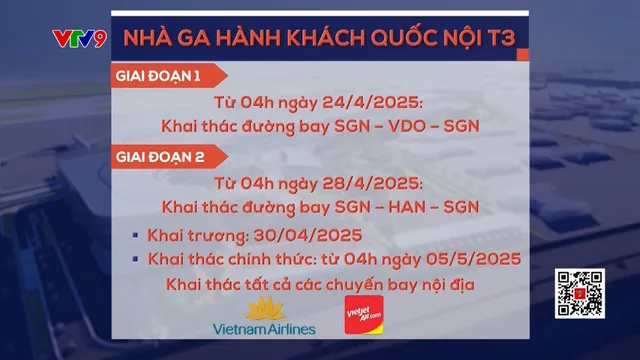 Nhà ga T3 Tân Sơn Nhất sẽ hoạt động từ 30/4