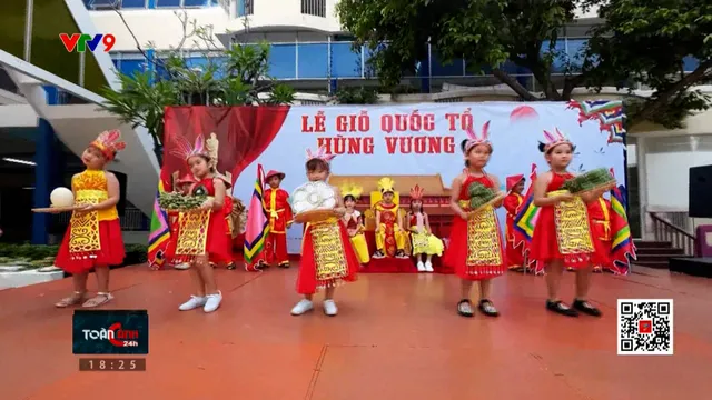 Trường học tổ chức hoạt động giỗ tổ Hùng Vương
