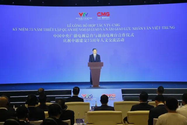 Media cooperation announced between VTV and CMG - Ảnh 1.