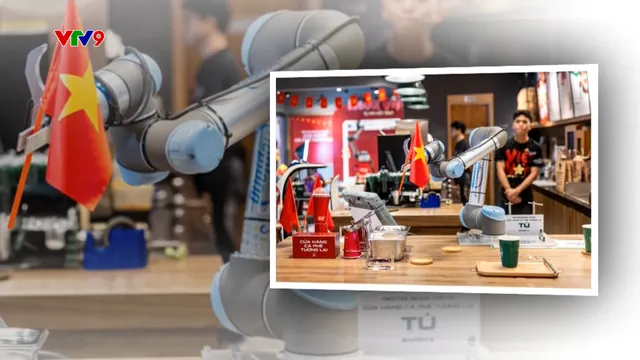 Robot pha đồ, bưng bê tại quán cà phê ở Hà Nội