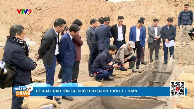 Đề xuất bảo tồn tại chỗ di tích thuyền cổ thời Lý - Trần