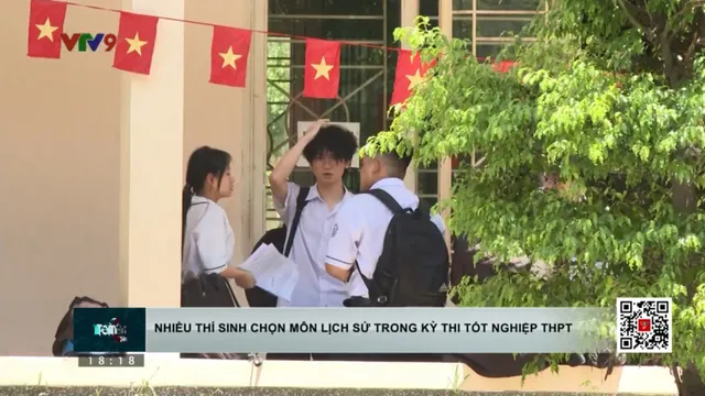 Nhiều thí sinh chọn môn lịch sử trong kỳ thi tốt nghiệp THPT
