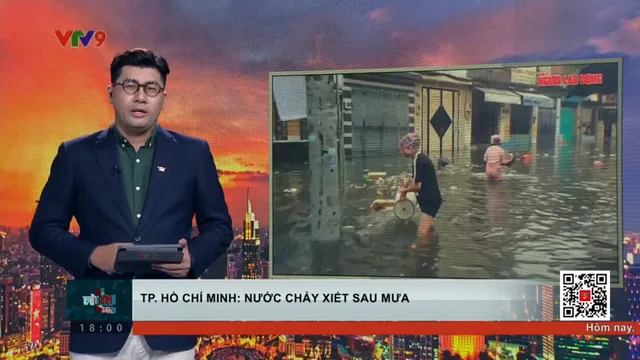 TP. Hồ Chí Minh: Nước chảy xiết như thác sau mưa