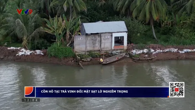 Cồn Hô tại Trà Vinh đối mặt sạt lở nghiêm trọng