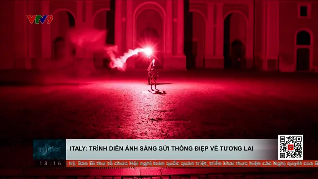 Italy: Trình diễn ánh sáng gửi thông điệp về tương lai