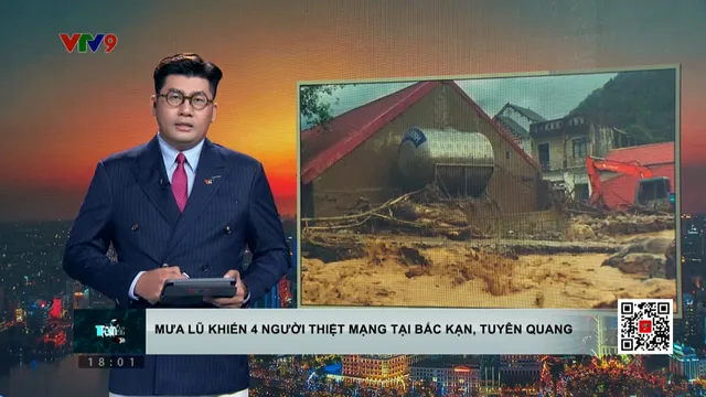 Mưa lũ khiến 4 người thiệt mạng tại Bắc Kạn, Tuyên Quang