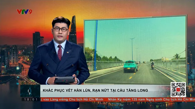 Khắc phục vệt hằn lún, rạn nứt tại cầu Tăng Long
