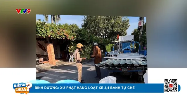 Bình Dương: xử phạt hàng loạt xe 3,4 bánh tự chế vi phạm