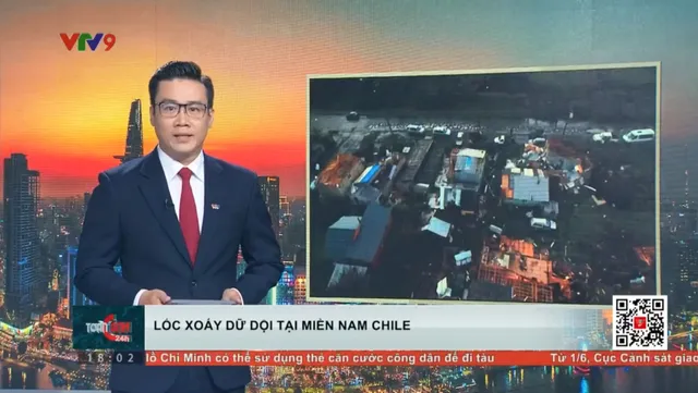 Lốc xoáy dữ dội tấn công miền Nam Chile