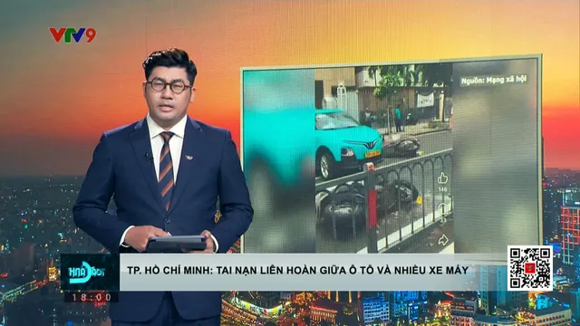 Ôtô tông loạt xe máy ở TP. Hồ Chí Minh, 3 người bị thương